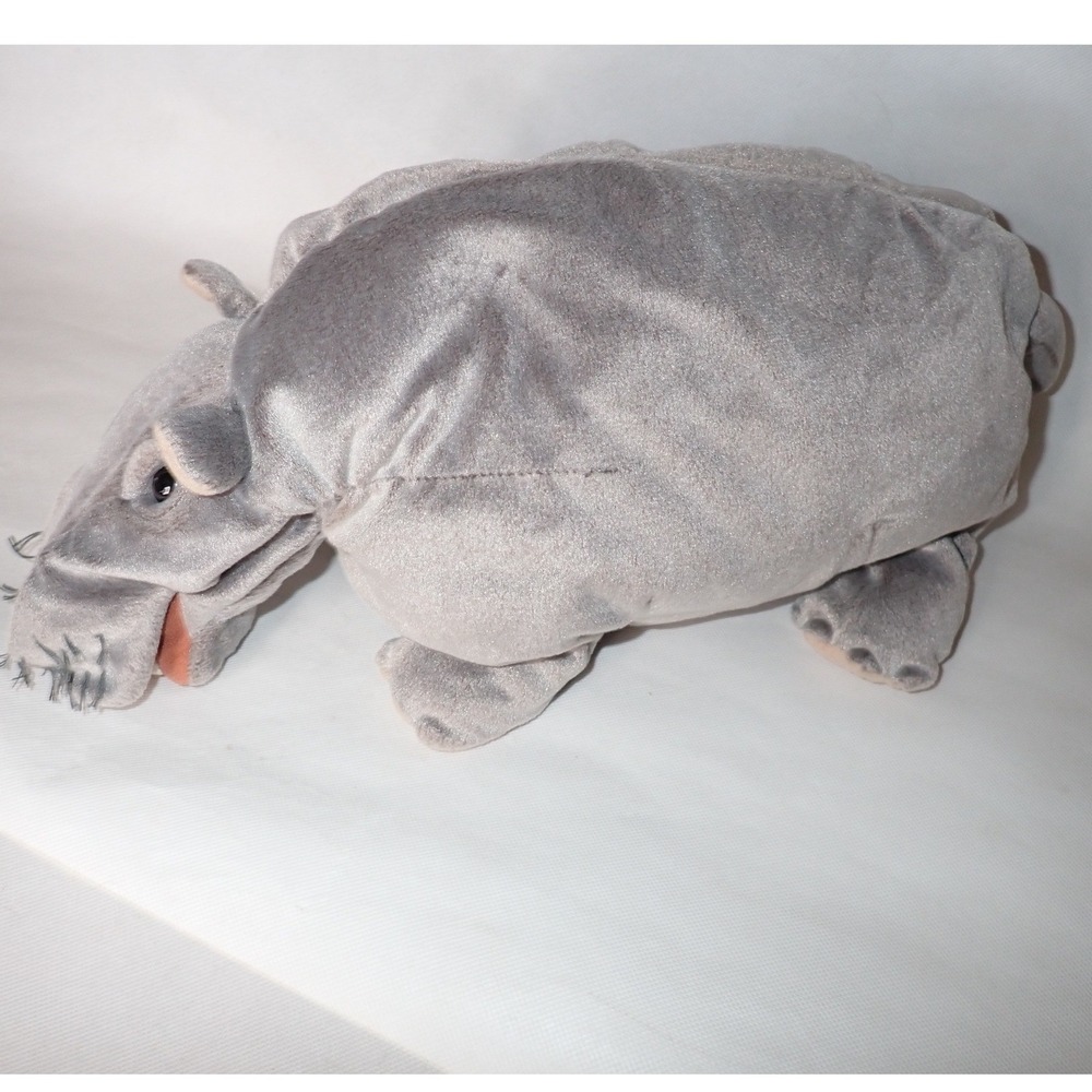 NCIS Bert the Hippo Farting Plush Stuffed Animal Grey 12"  Folkmanis Puppet READ
